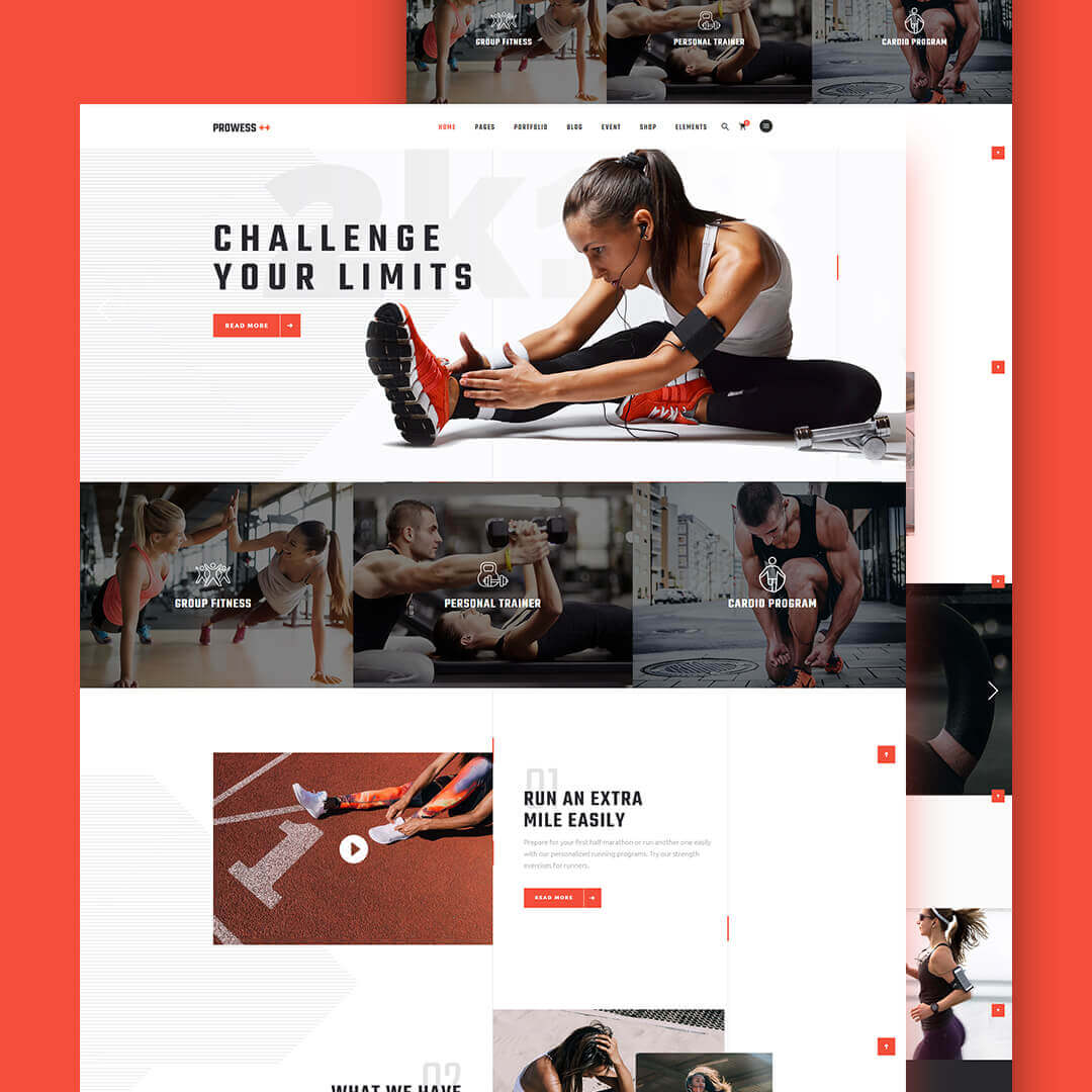 personal trainer website design